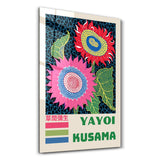 Yayoi Kusama Inspired Sunflower Japanese Pop Art | Glass Wall Art