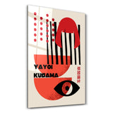 Yayoi Kusama Abstract Face - Japanese Pop Art | Glass Wall Art