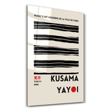 Yayoi Kusama Minimal Black Lines Japanese Pop Art | Glass Wall Art