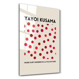 Yayoi Kusama Pink Dots Japanese Pop Art | Glass Wall Art