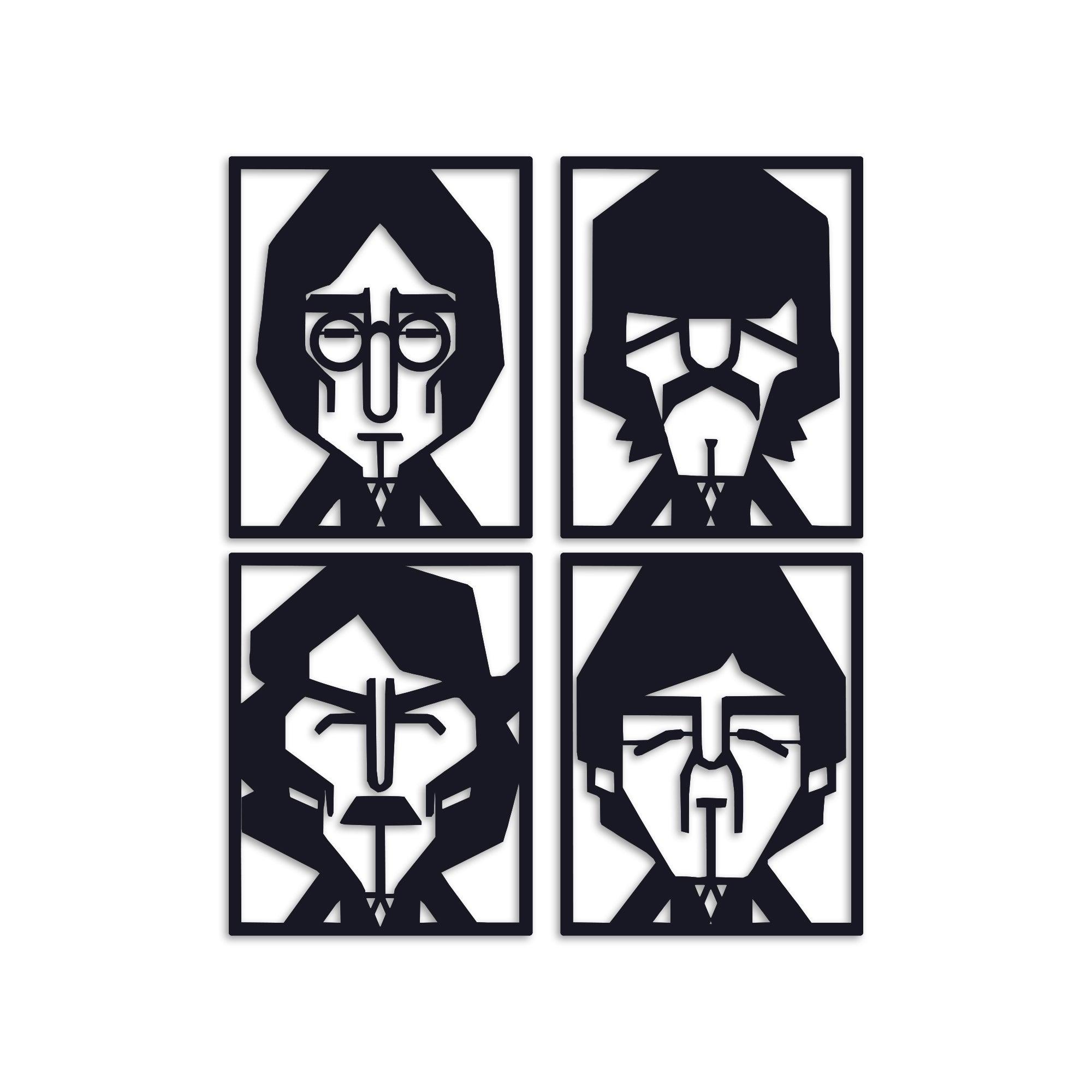 ・"The Beatles"・Premium Metal Wall Art - Limited Edition - ArtDesigna Glass Printing Wall Art