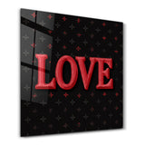 Midnight Love – Luxe Square Typography Art | Glass Wall Art