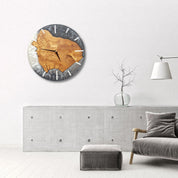 Monochrome Midnight Timepiece | Premium Handmade Wall Clocks - Artdesigna