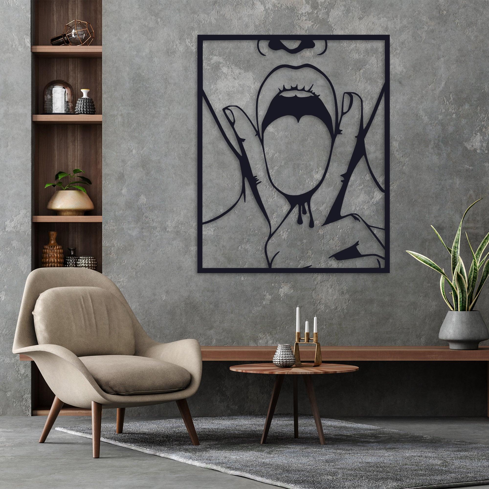 ・"V Tongue"・Premium Metal Wall Art - Limited Edition - ArtDesigna Glass Printing Wall Art