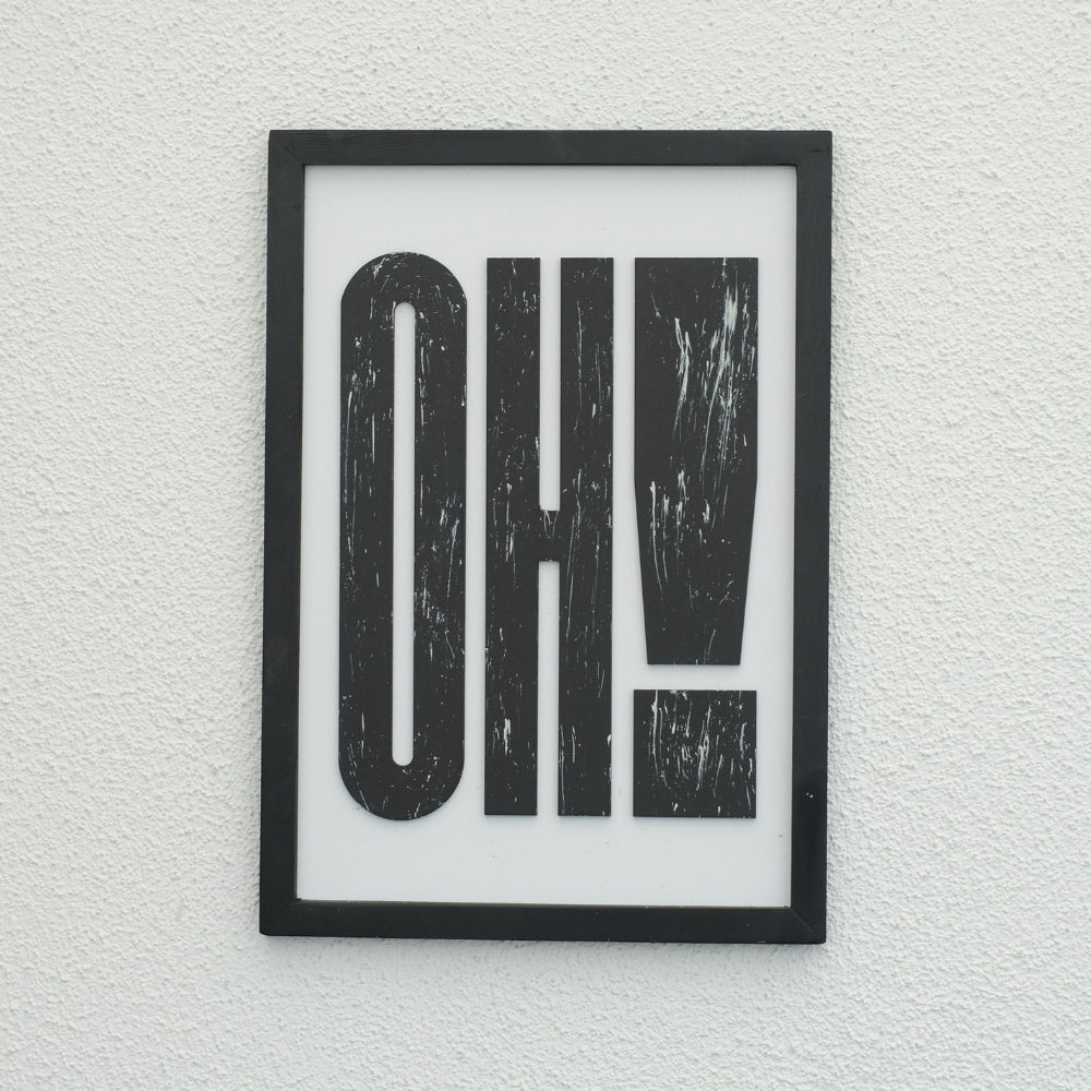 OH! – Bold Wooden Typography Wall Art