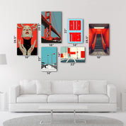 Urban Radiance & Architectural Harmony Gallery Glass Wall Art Set - Artdesigna