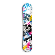 Find Your Freedom snowboard glass wall art by Artdesigna featuring a sleek, modern design with bold snowboarding imagery.
