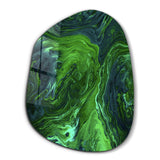 ・"Green Ink"・Amorphous Collection Glass Wall Art
