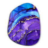 ・"Purple and Blue Marble"・Amorphous Collection Glass Wall Art