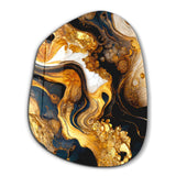 ・"Golden Roots"・Amorphous Collection Glass Wall Art