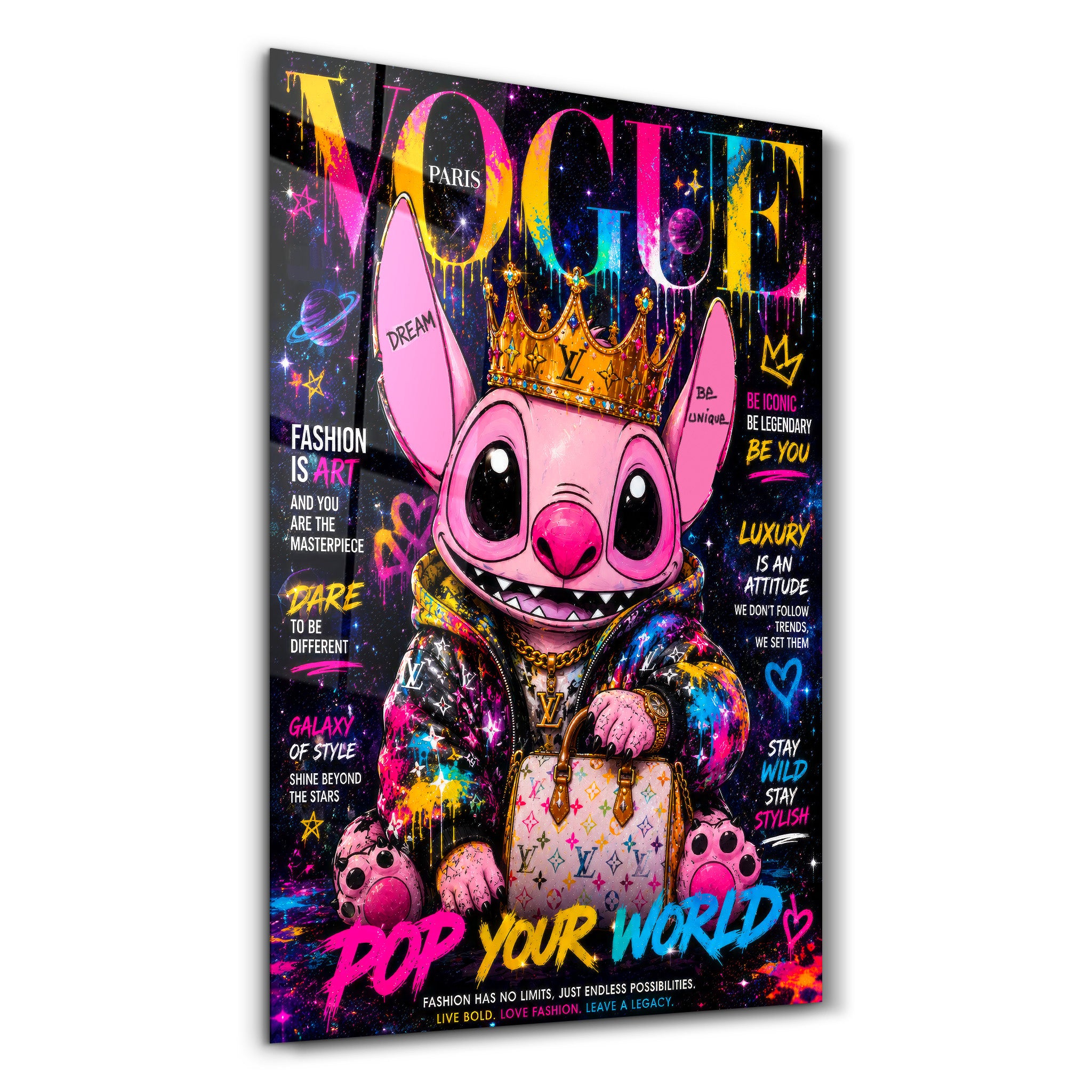 Vogue Galaxy by Mr. Pablo Costa | Glass Wall Art