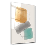 Abstract Shapes V13 | Glass Wall Art - Artdesigna