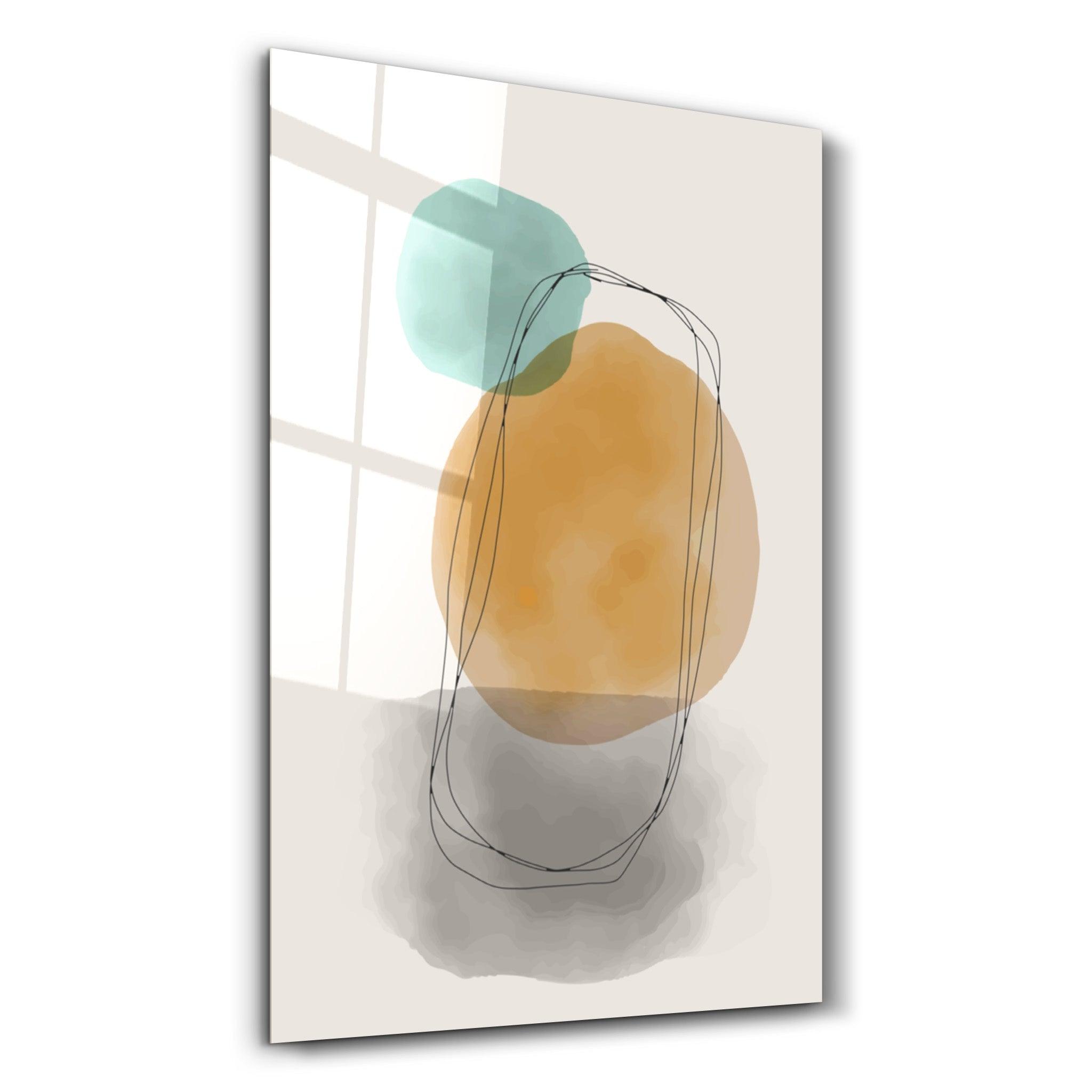 Abstract Shapes V15 | Glass Wall Art - Artdesigna