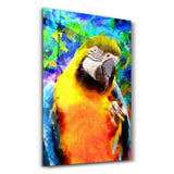 Colorful Parrot | Glass Wall Art