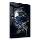 Abstract Blue Poseidon | Glass Wall Art