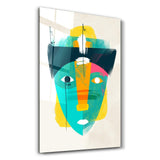 Abstract Colorful Face V2 | Glass Wall Art