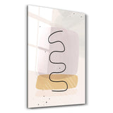 Abstract Shapes and Line V3 | Glass Wall Art