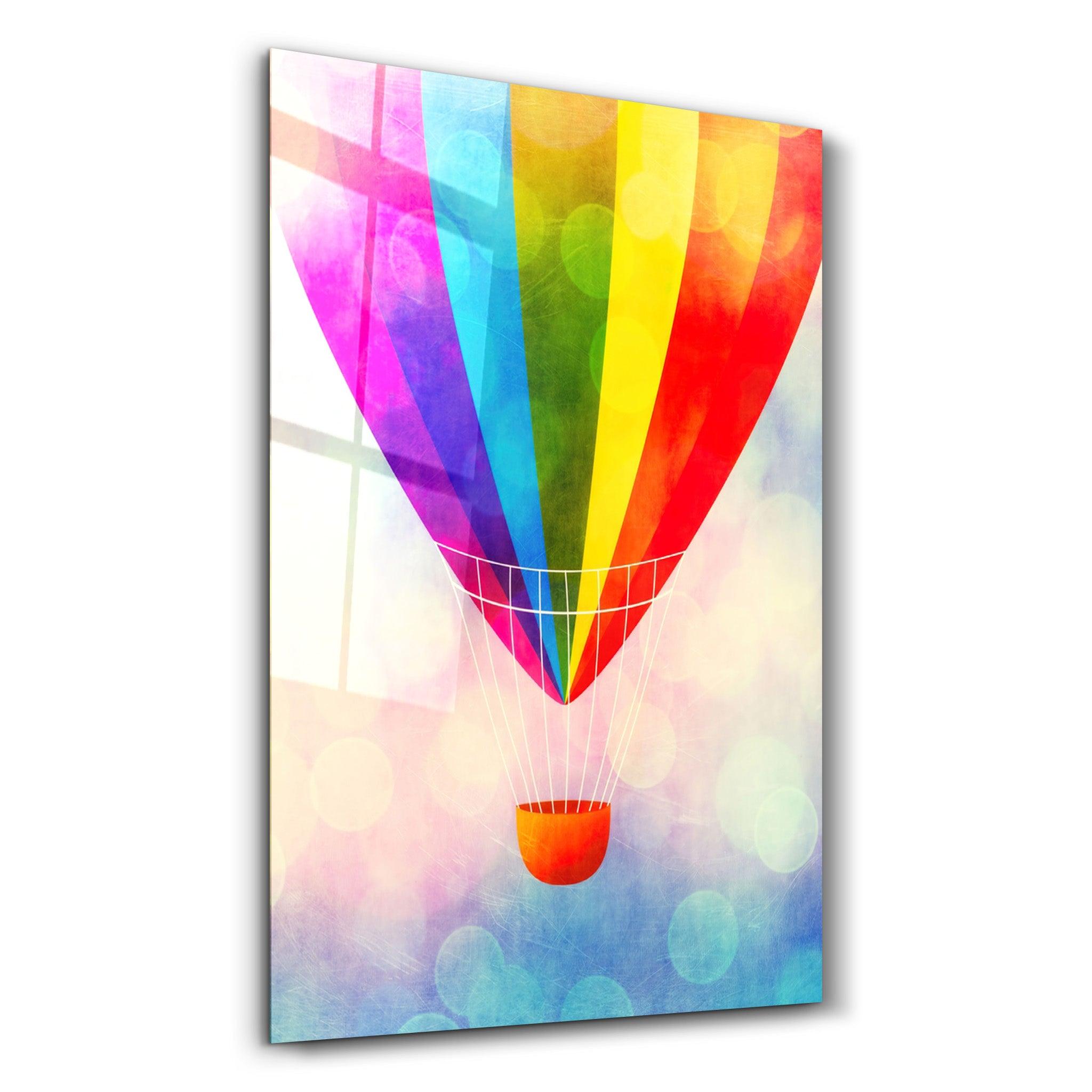 The Air Balloon | Glass Wall Art - Artdesigna