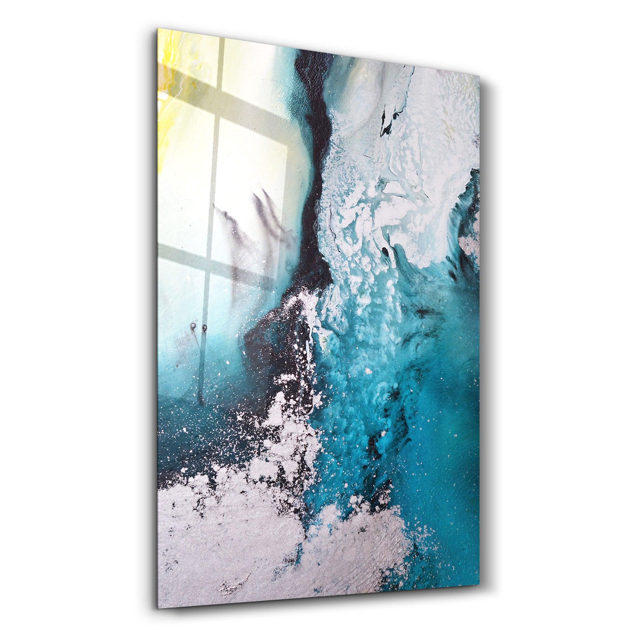 Bird's Eye In Blue V2 | Glass Wall Art - Artdesigna