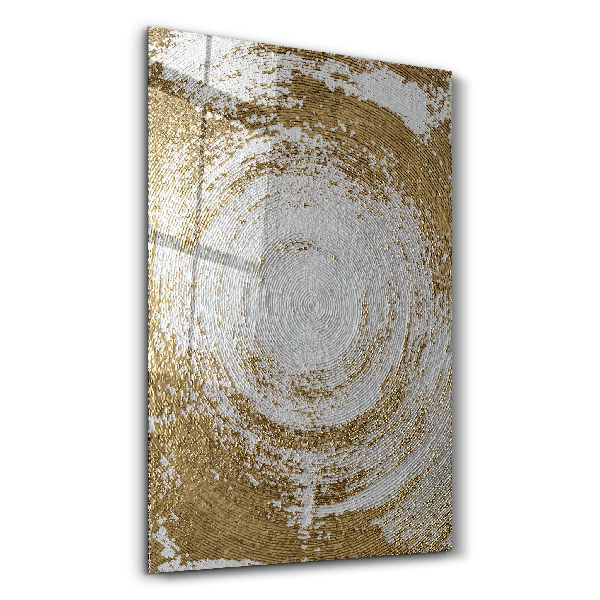 Gold Circle V1 | Glass Wall Art - Artdesigna