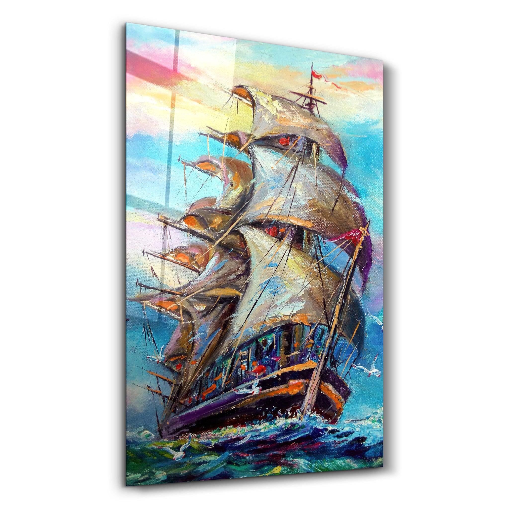 Galleon | Glass Wall Art - Artdesigna