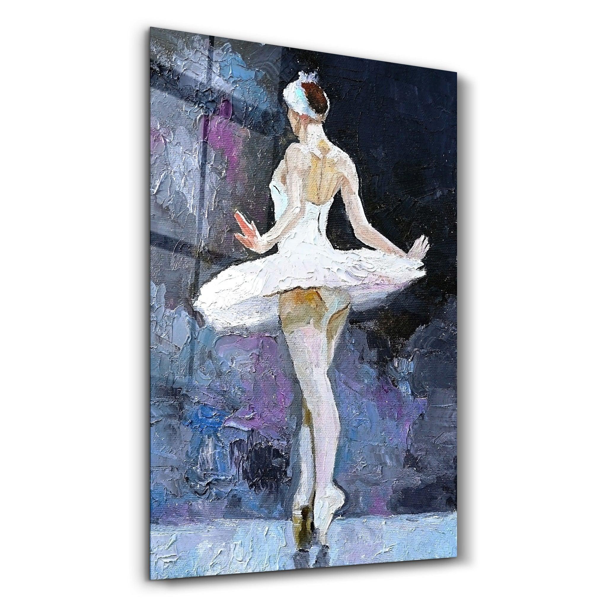 Ballerina | Glass Wall Art - Artdesigna