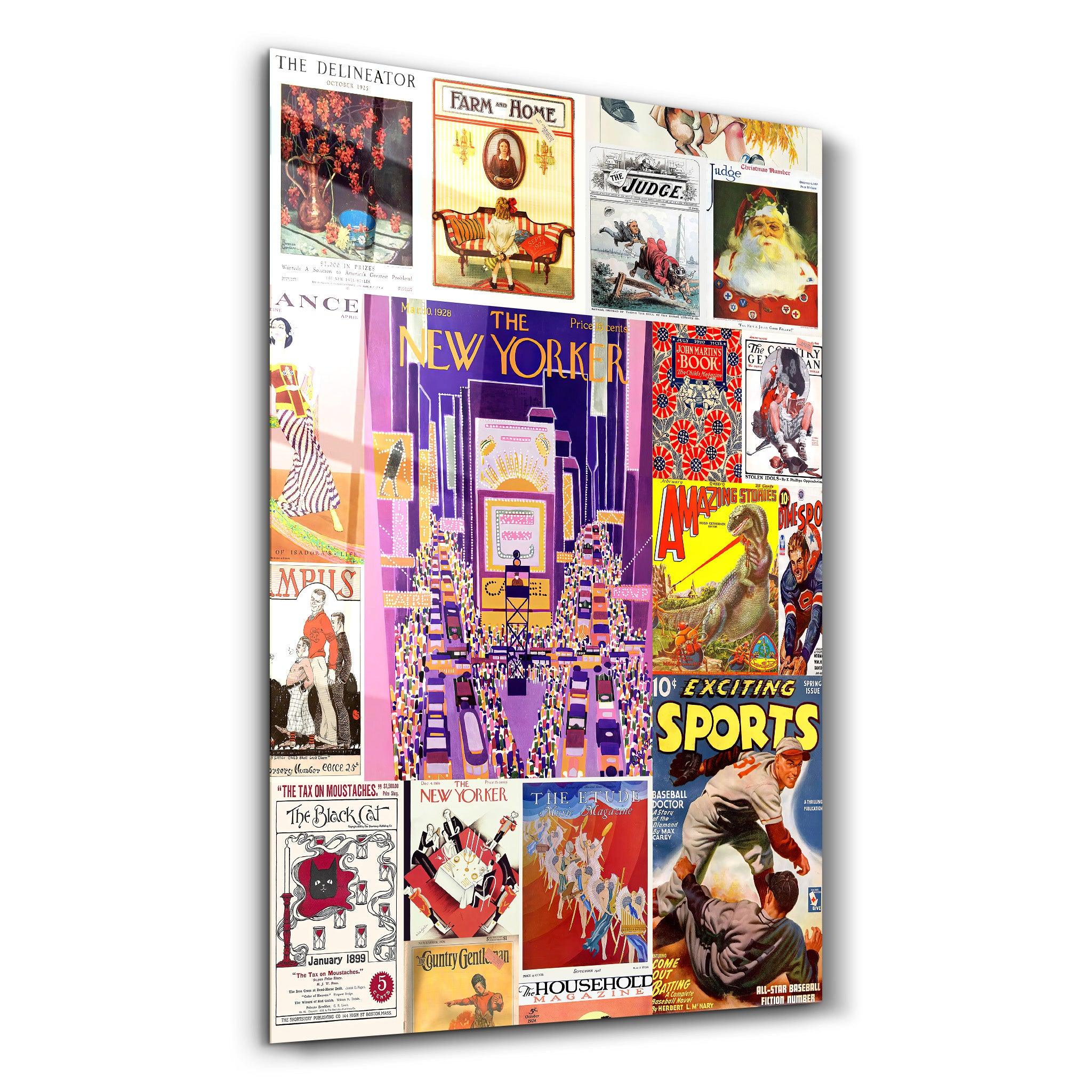 Retro Magazine Covers-11 - Glass Wall Art - Artdesigna