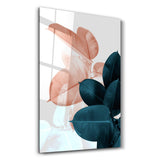 Abstract Leaves | Glass Wall Art