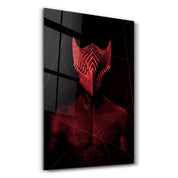 Abstract Masked Man V2 | Glass Wall Art - Artdesigna