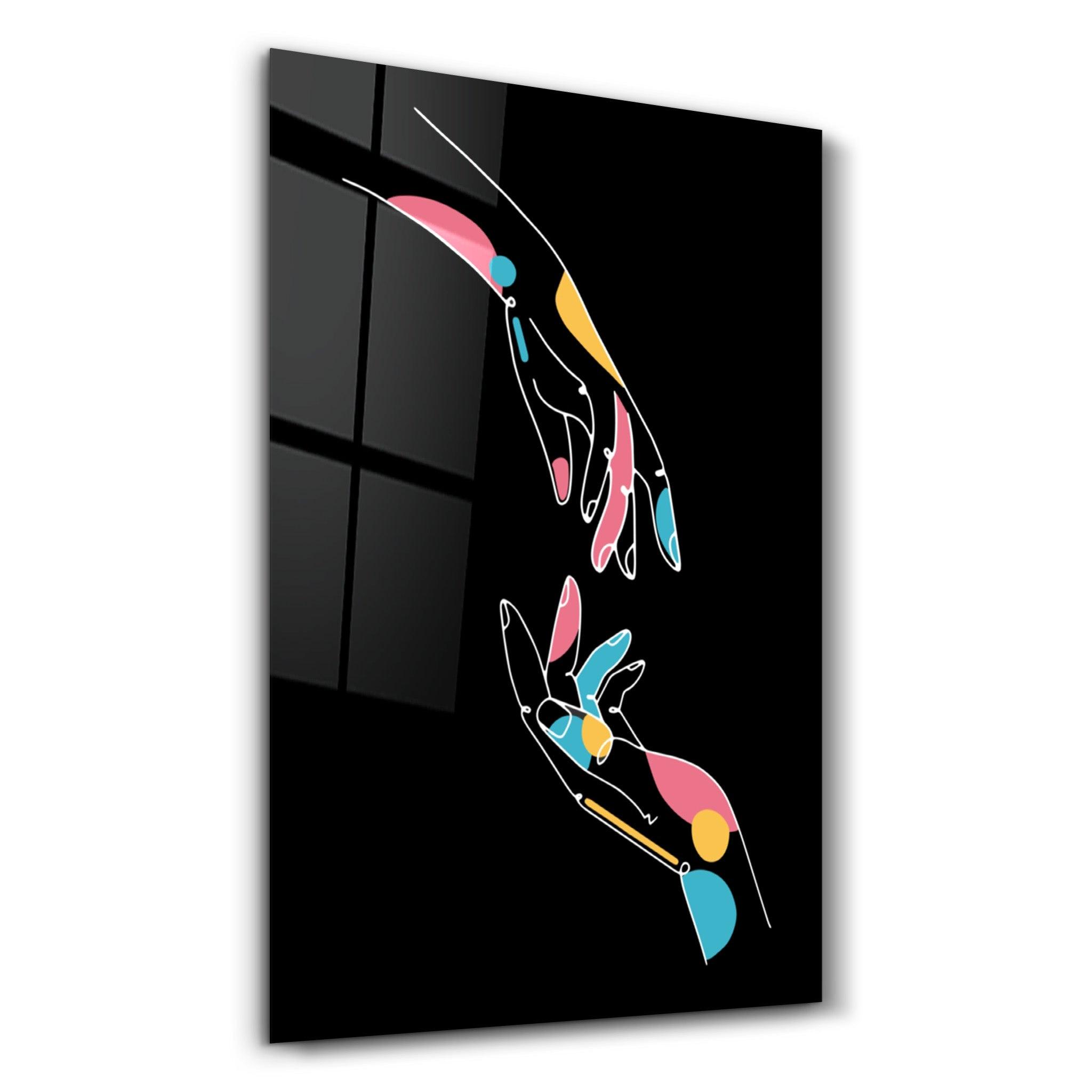 Modern Line Abstract V5 | Glass Wall Art - Artdesigna