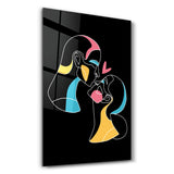 Modern Line Abstract V6 | Glass Wall Art