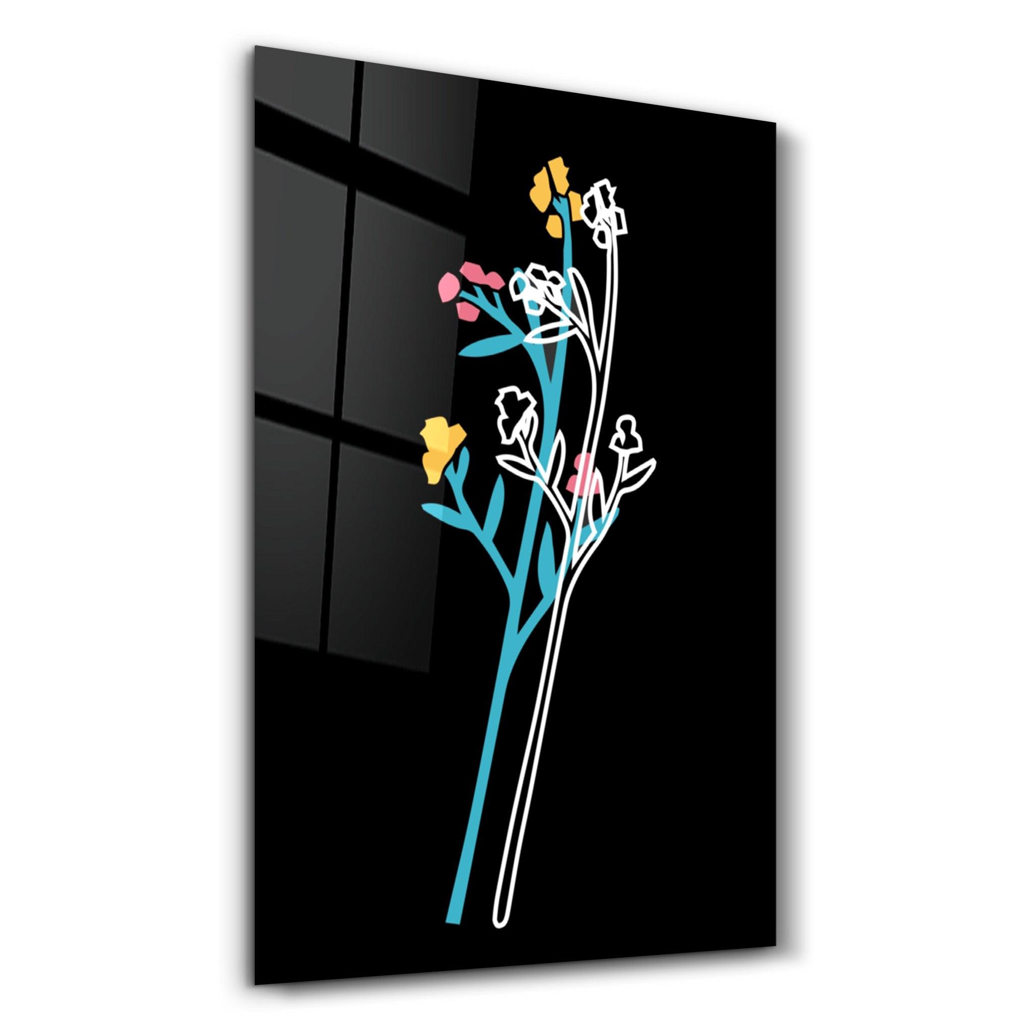 Modern Line Abstract V7 | Glass Wall Art - Artdesigna