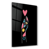 Modern Line Abstract V8 | Glass Wall Art