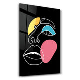 Modern Line Abstract V9 | Glass Wall Art