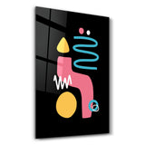 Modern Line Abstract V15 | Glass Wall Art