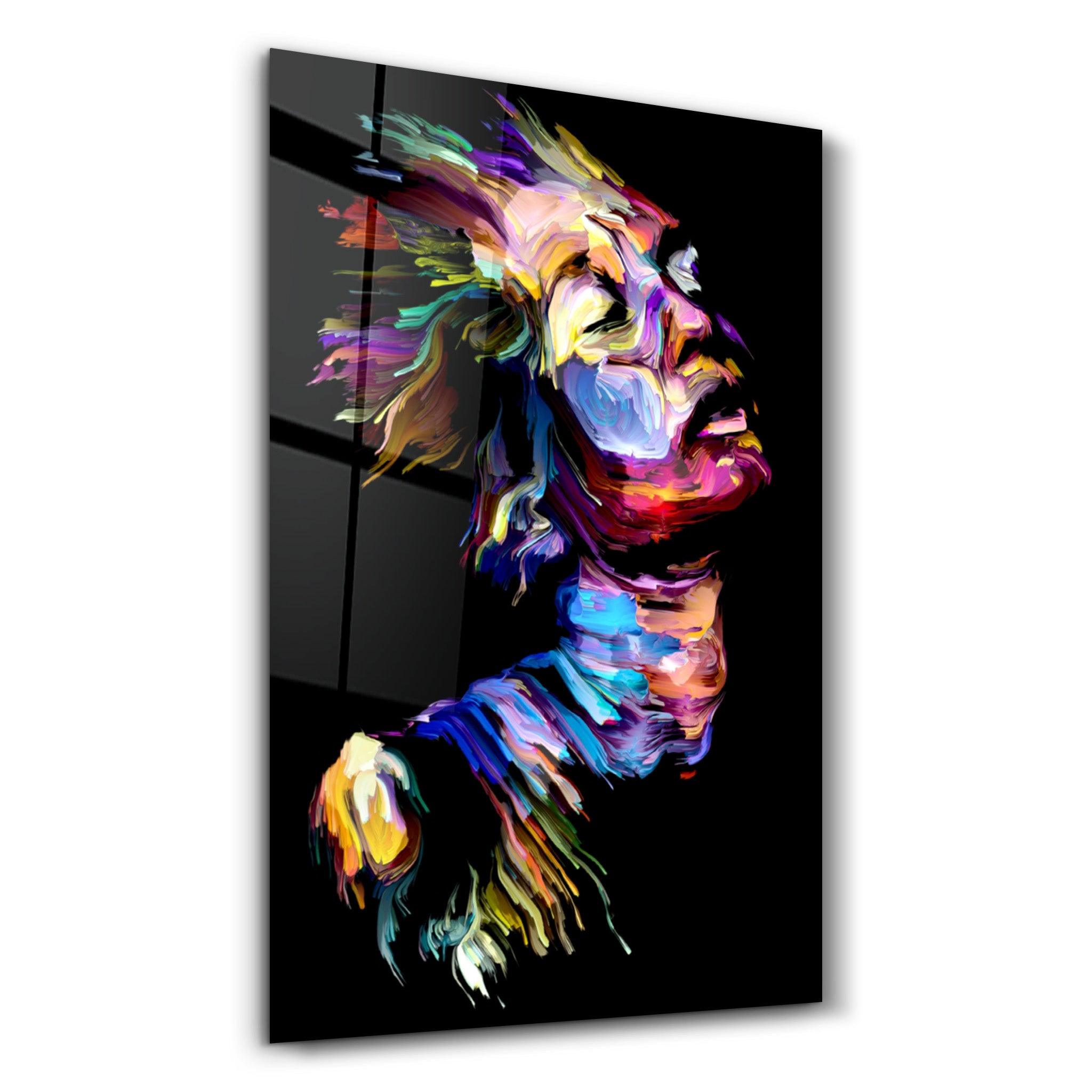 AbstractMan | Glass Wall Art - Artdesigna