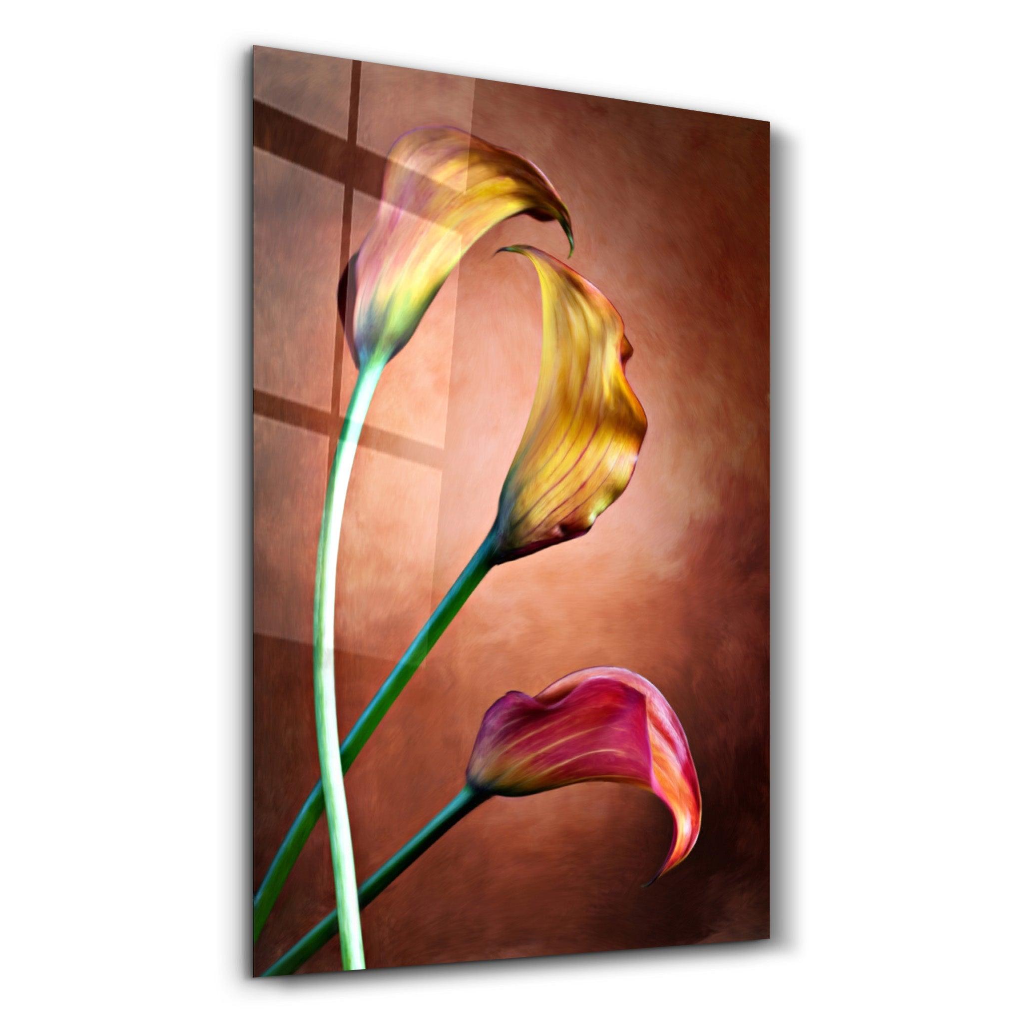 3Leaves | Glass Wall Art - Artdesigna