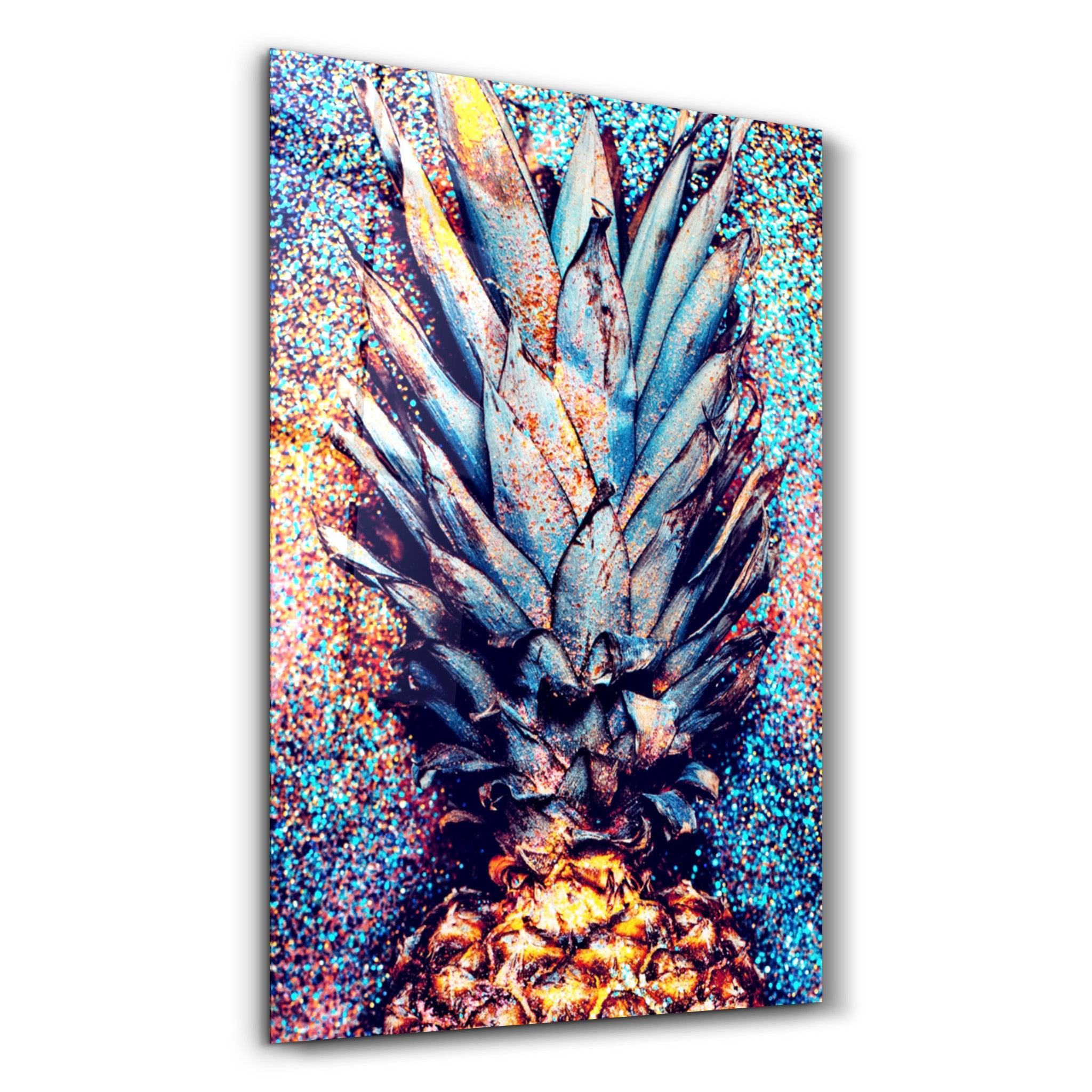 Pineapple V2 | Glass Wall Art - Artdesigna