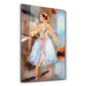 Ballerina Oil Painting | Glass Wall Art - Artdesigna