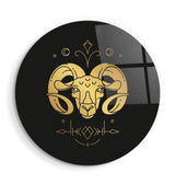 Zodiac Symbols | Rounded Glass Wall Art