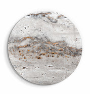 ・"Travertine - Gray "・Rounded Glass Wall Art - ArtDesigna Glass Printing Wall Art