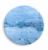 Travertine Stone Azure | Rounded Glass Wall Art