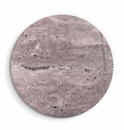 ・"Travertine - Moon - Light Plum"・Rounded Glass Wall Art - ArtDesigna Glass Printing Wall Art