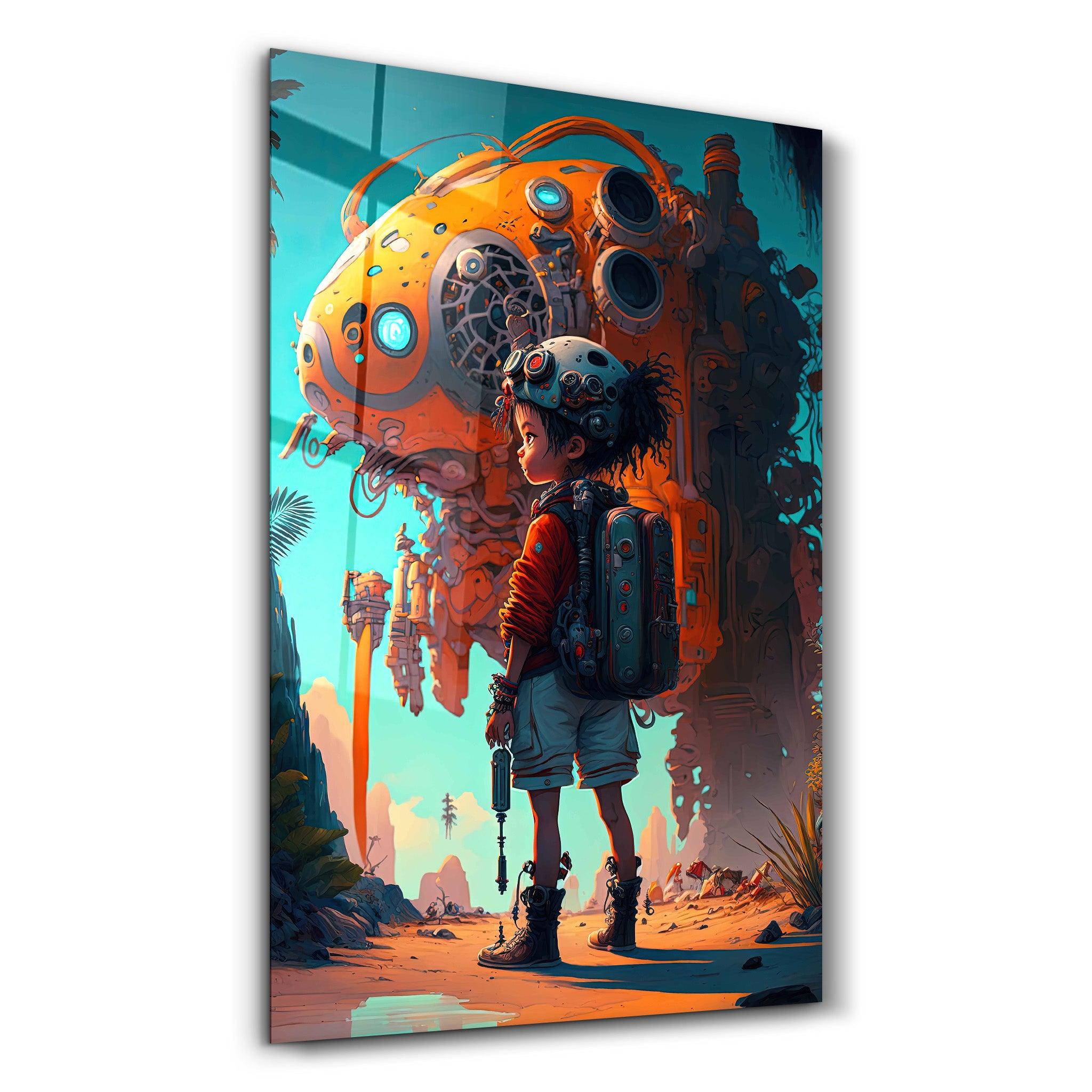 Space School | Secret World Collection Glass Wall Art - Artdesigna