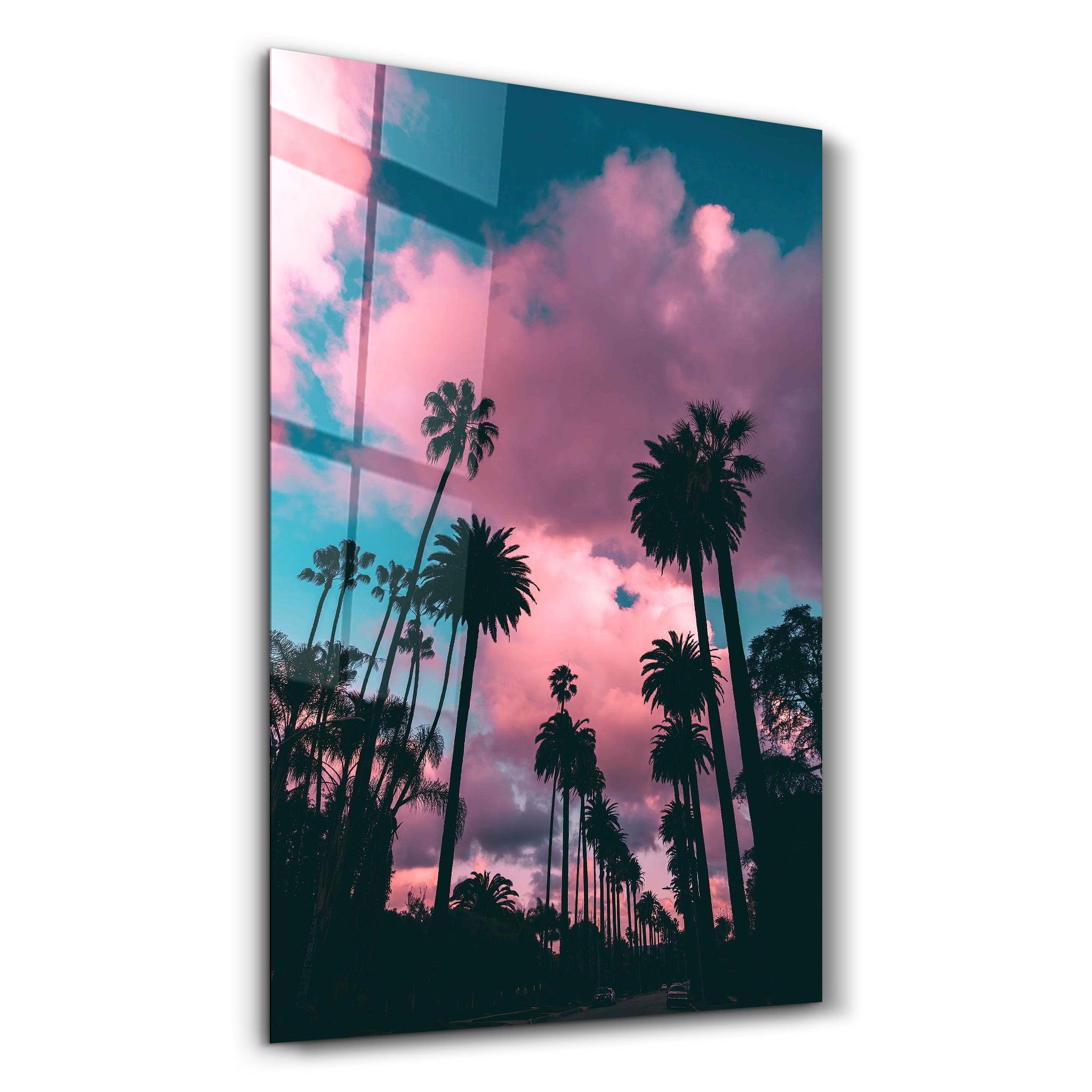 Pink Sky | Designer's Collection Glass Wall Art - Artdesigna