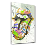 Tongue - Mustard | Designer's Collection Glass Wall Art