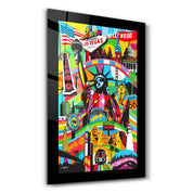 Statue of Liberty Pop Art | Designer's Collection Glass Wall Art - Artdesigna