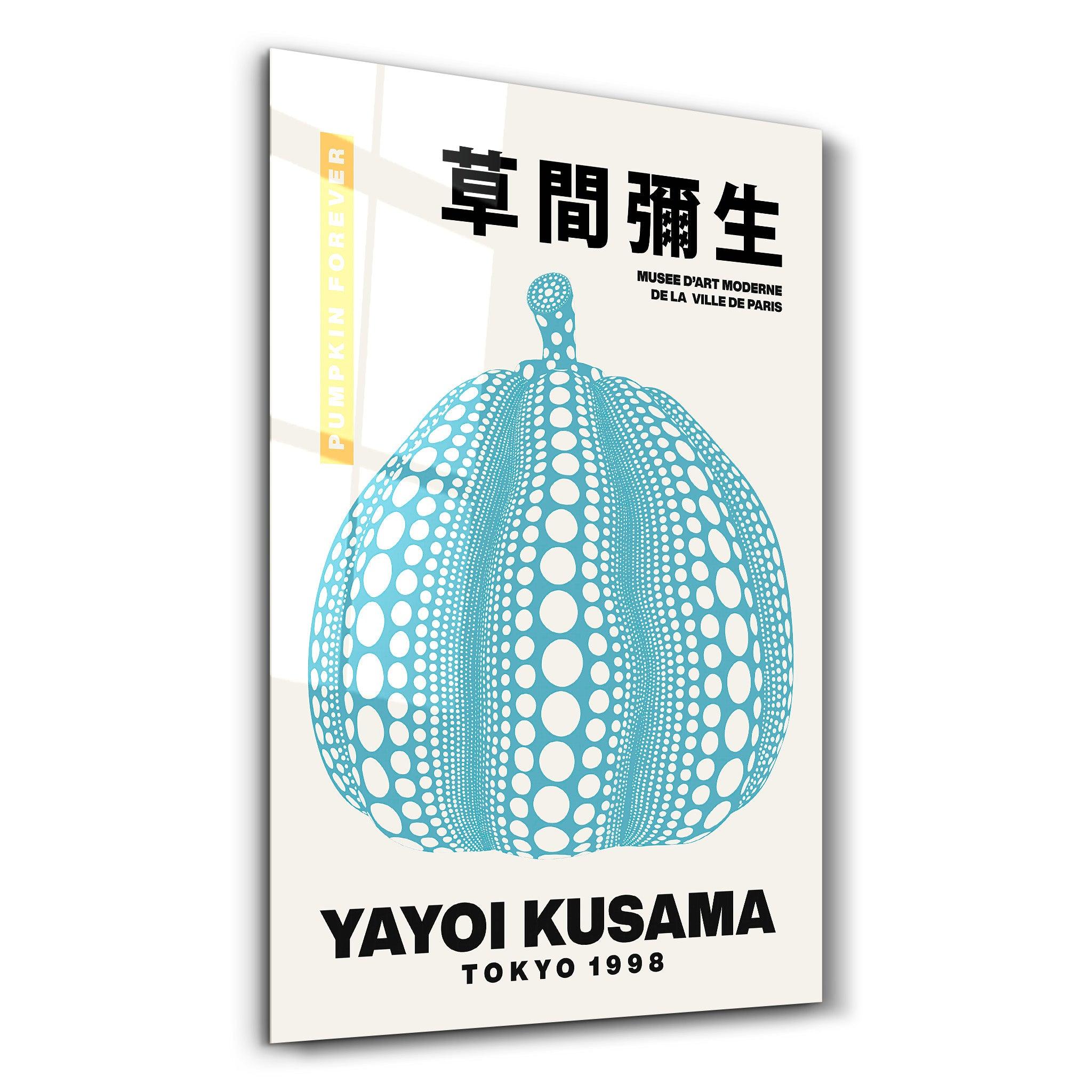 Yayoi Kusama Blue - Tokyo - 1998 | Gallery Print Collection Glass Wall Art - Artdesigna