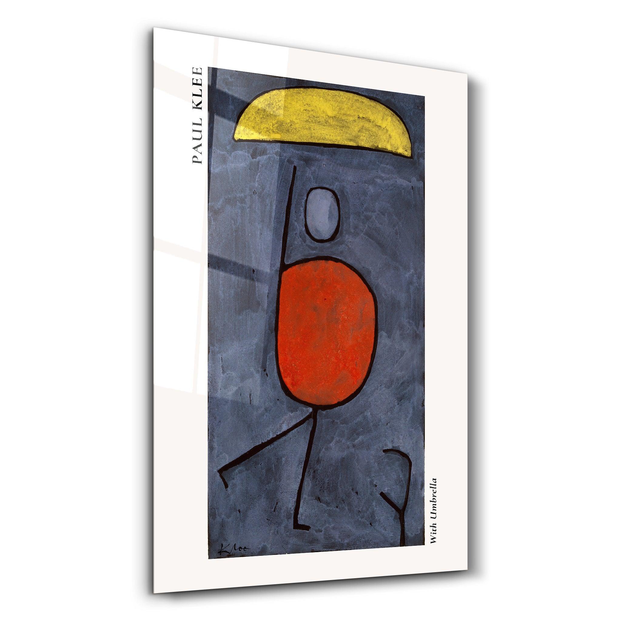 Paul Klee - With Umbrella | Gallery Print Collection Glass Wall Art - Artdesigna