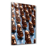Stone Heads Clones | Glass Wall Art